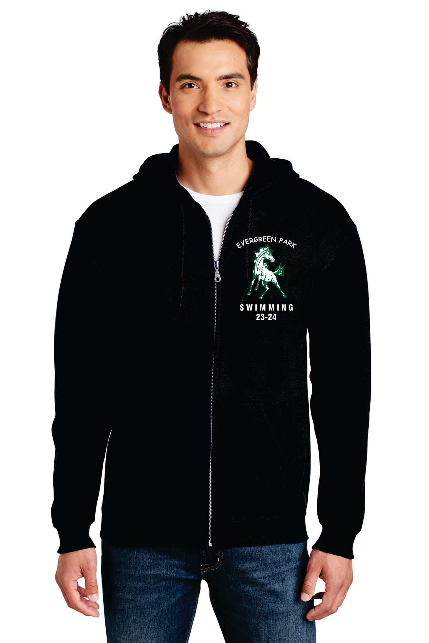 EPCHS Full-Zip Hooded Sweatshirt in Black